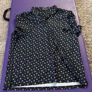 G/FORE Black and White Patterned Button Down Shirt